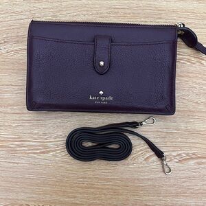 Kate Spade Jackson Small Tab Crossbody in Chocolate Cherry